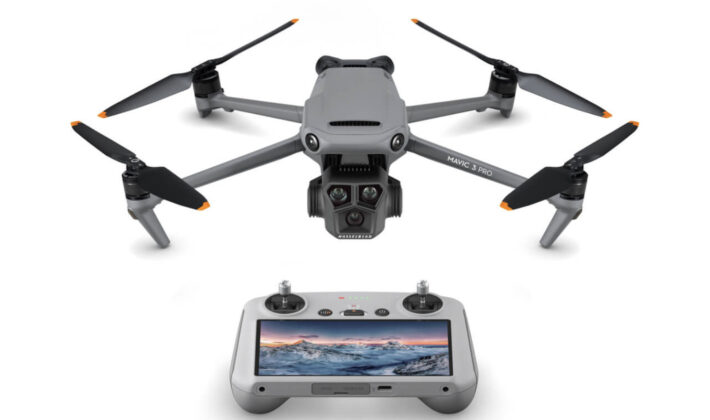 studio image of the DJI Mavic 3 Pro drone