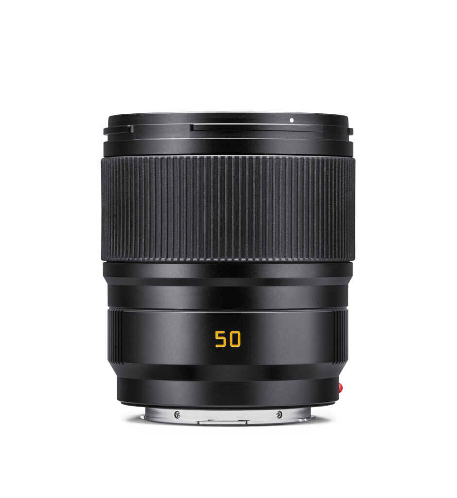 studio image of a Leica 50mm lens