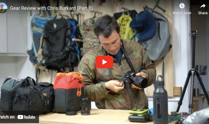 cover image of a video showing Chris Burkard reviewing his gear