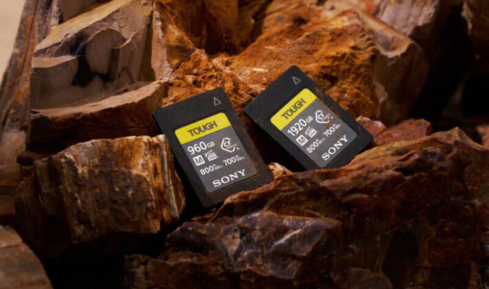 photo of two Sony memory cards