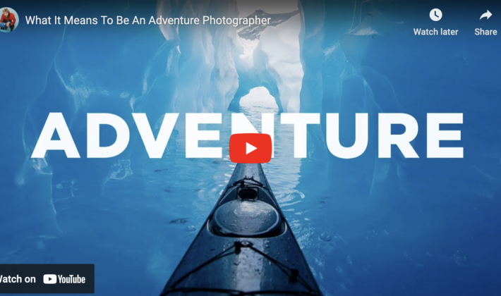video cover image showing a kayak surrounded by ice