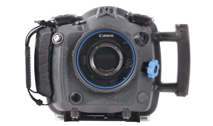 studio image of the AQUATECH EDGE MAX underwater housing