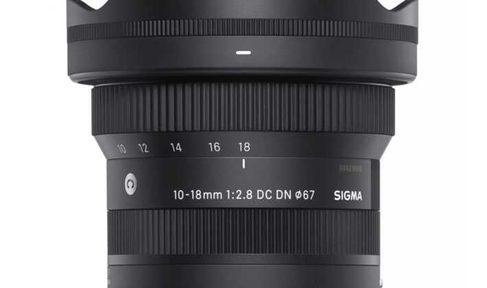 studio image of the SIGMA 10-18mm F2.8 DC DN