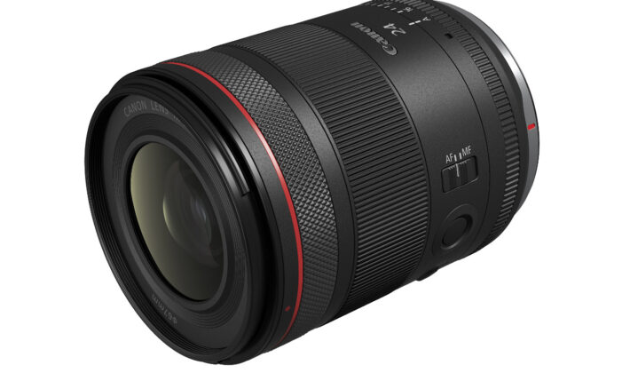 studio image of the Canon 24mm 1.4 lens